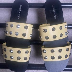 MARC FISHER Women Bolive Studded Slide Sandals - NEW NWOB